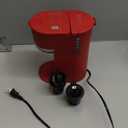 Single Serve Coffee Maker Machine for K-Cup and Ground Coffee, 6 to 12 oz. Brew Sizes, Fast Brew Single Cup Coffee Machine with Descaling Reminder and Water Window, Perfect for Small Spaces, Red