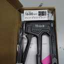 THINKWORK Light Duty Staple Gun - Black Upholstery Staple Gun for Wood with 1600pcs JT21 Staples 1/4", 5/16", 3/8" and Staple Remover, Fabric Stapler Gun for Crafts, Home Use, Wall, DIY, Lights Decora