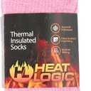 Heat Logic Womens Thermal Socks, Hiking Warm Winter Thick Thermal Crew, Cozy, Cabin & Boot Socks, With & Without Grippers