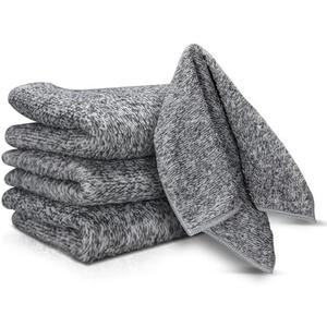 AREYCVK Kitchen Dish Cloths Set, Absorbent Cotton Cleaning Rags, 30Pack (Gray)