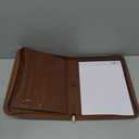 Portfolio Organizer - 3 Ring Binder with Notepad - 1.5 Inch Rings - Zippered Storage Pockets for Papers, Travel Documents, Presentation Folder, Cards, Passport, Tickets - Brown