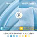 King Size Weighted Blanket 40lb(88''x104'' , Dual-Sided), Reversible Cozy Warm Velvet & Cooling Tencel Fabric King Weighted Blanket for Adults & Couples All Season Use - Carry Bag Included, Lake Blue