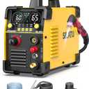 SILATU 65Amps Plasma Cutter, STC650P HF Non-Touch Pilot Arc Plasma Cutter Machine, 110/220V Dual Voltage Air Sensor Technology Large LED Display, 20mm Max Cutting thickness, PT/2T/4T for Beginners DIY