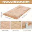 2 Pcs Thin Soft Dog Crate Bed - 24 x 47 Inches Washable & Reversible Dog Pad, Polyester Fiber Pet Sleeping Cushion Mat for Large Medium Small Dogs(Camel)