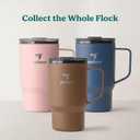 REDUCE 18 oz Hot1 Stainless Steel Insulated Mug with Temperature Adjusting Lid - Dual-Wall Vacuum, Cupholder Friendly - Keeps Drinks Hot for 6 Hours - Ideal for Coffee, Tea & Other - Pink Salt