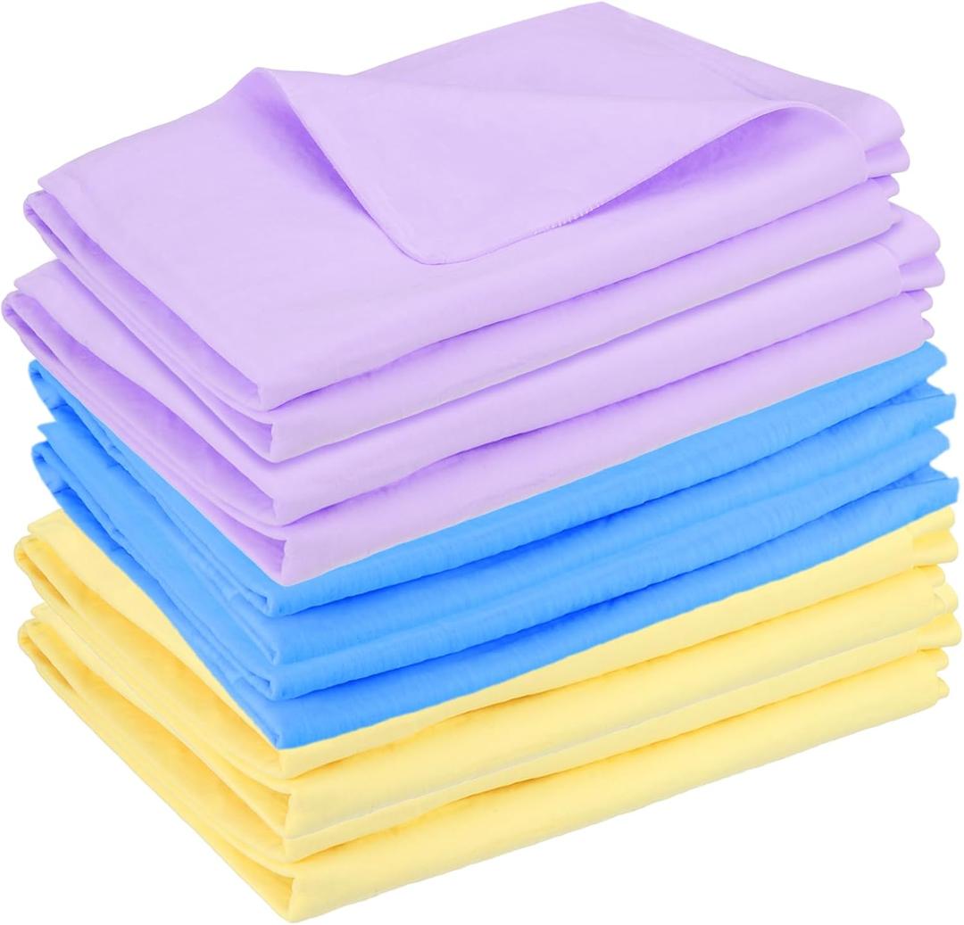 uxcell 6 Pcs Shammy Cloth for Car Drying, 26 x 17 Inch Chamois Towel for Car Reusable Soft Shammy Towel Super Absorbent Towels for SUV Truck Home, Purple/Blue/Yellow