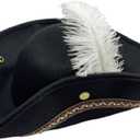 Pirate Hat Costume Accessories Comfortable Novelty for Halloween Masquerade