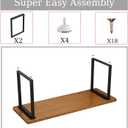 DR.IRON Metal Desk Legs 28H x 24W Heavy Duty Square Metal Table Legs, DIY Industrial Black Table Legs for Dining Table, Computer Desk, Set of 2(Only Legs Without Board), 24inch Wide
