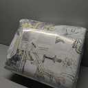 RUGICI Boho Washable Area Rug 5x7, Spill-Proof Surface, Non-Slip Backin, Low Pile Faux Wool Large Printed Rugs for Living Room, Bedroom, Dining Room, Kitchen Floor, Small Office (Grey, 5x7)