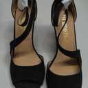 DREAM PAIRS Women's NILE Fashion Stilettos Open Toe Pump Heel Sandals (6.5, Black)