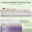 SINWEEK Queen Bamboo Cooling 4 Inch Dual Layer Memory Foam Mattress Topper with 2 Inch Gel Memory Foam & 2 Inch Pillow Top Mattress Pad for Pressure Relief, Rolled Separately for Faster Expansion