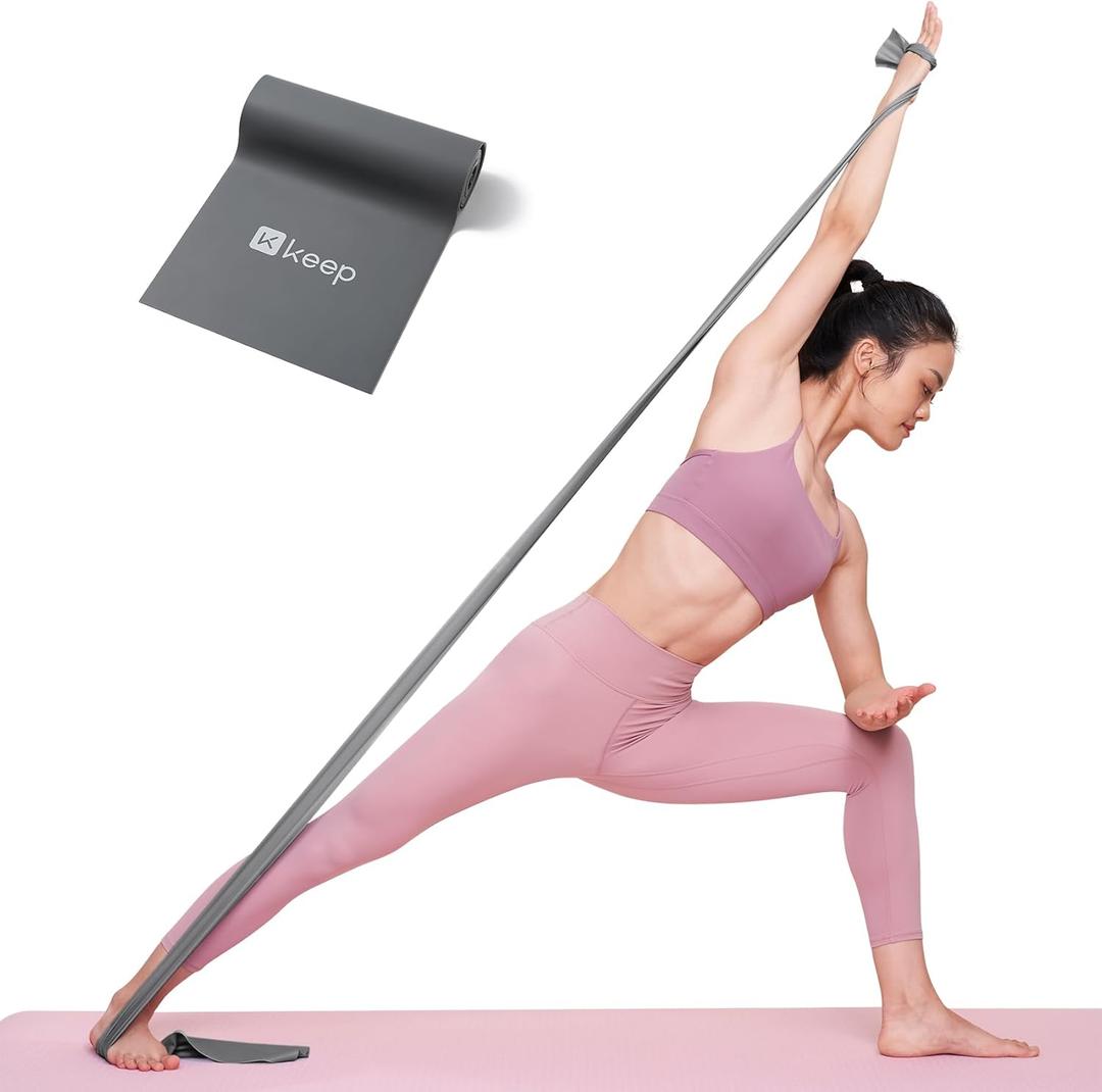 KEEP Resistance Bands for Working Out, Exercise Bands for Legs and Booty, Natural Latex Workout Bands for Women and Men, Stretch Bands for Exercise, Physical Therapy, Fitness, Pilates (25 LB, Grey)