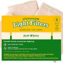 GSM Brands Fluorescent Light Diffuser Covers (Set of 4) Filters Light for Classrooms and Offices - Flame-Retardant Fabric (Soft White)