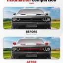 JWWY Complete Exterior Cover Trim Kit for 2015-2023 Dodge Challenger, Full Coverage Hood Scoops Cover Grille Insert Trim Door Handle Cover Side Mirror Cover Trim Exterior Accessories Red 16PCS
