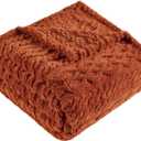 50x70 Inch Rust Throw Blanket - Soft & Fluffy Fleece, Cute & Aesthetic, Perfect for Sofa, Couch, Chair, Bed, Living Room & Bedroom, All-Season Use, Plush & Cozy Decorative Blanket