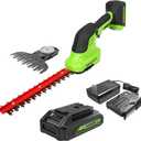 Greenworks 24V Cordless Shear Shrubber, 1.5Ah USB Battery and Charger Included