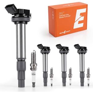 Ignition Coil Pack & Iridium Spark Plugs Kit Set of 4 Fit for Toyota 2009-2015 Corolla Prius Prius V/Plug-In Matrix Scion xD Lexus CT200h Pontiac Vibe 1.8L L4 Engine, Replace UF596 93501 | Autoexact