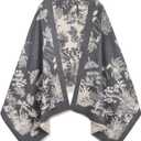 Extree Scarfs for Women Pashmina Silky Shawl Wrap for Evening Dressing Blanket Open Front Poncho Cape