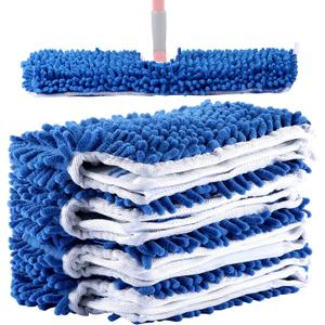 4 Pack Microfiber Flip Mop Refills,Compatible with O-Cedar Dual Action Mop,Replacement Mop Heads for Dry/Wet Use,Machine Washable.