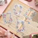 2 x 4 Pieces Metal Bookmarks for Women, Large Size Cute Hollow Bookmark Garland Flower Window Butterfly Unique Book Mark for Reading, Artistic Gift for Book Lovers Writers Readers Children Teens Men
