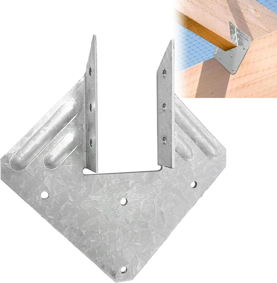 (50 Packs) Hurricane Ties for Rafer, Hot Dip Galvanized 18-Gauge Hurricane Straps, Steel Connector for Roofing Trusses Wood Timber, Seismic Joist Hangers, Roof Brackets