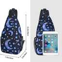 Blue Moon Sling Bag Crossbody Travel Hiking Chest Backpack Shoulder Daypack for Women Men