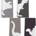 Boys Dinosaur Hand Towels for Bathroom Set of 4, Boys Bathroom Decor, Dinasours Gifts Dish Tea Towels for Kitchen, Dinosaur Towels for Boy Kids, 16x24 Inch