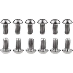 12Pcs Ti Titanium Bolts Torx M5x10 Bicycle Bike Disc Brake Cycle Rotor Screws Gr5 (Titanium)