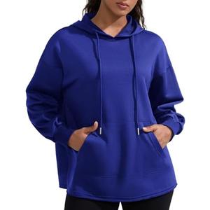 YIPINK Oversized Hoodies for Women Side Slit Athletic Sweatshirts Lightweight Tunic Pullover with Pocket Workout Gym