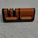 Orange Ninja Mini Knife Sharpener - Coarse & Fine Blade Sharpener, Sharpening System- Knife Sharpeners for Kitchen Knives, Pocket Kitchen Knives Sharpeners with Bottle Opener & Fridge Attachment