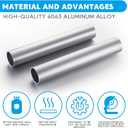 Hicarer 2 Pcs 2" (51mm) OD Straight Aluminum Pipe Tube 11.8" 300mm Long Aluminum Intercooler Pipe Piping Air Intake Tube Brushed Finish