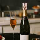 3pcs Champagne Stoppers, Stainless Steel & Silicone Bottle Cork Leak-Proof Keep Bubbles Fresh Champagne Sealers & Wine Savers Reusable Wine Stopper for Cava Prosecco and Sparkling (Rose Gold)