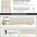 UNISHADES 100% Blackout No Tools No Drill Cordless Roman Shades for Windows, Size 36 3/4" W 60" H (for Windows 37" W 60" H) Blackout - Beige