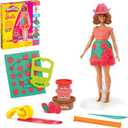 Play-Doh Barbie Florals and Fringe Set, Make Doll Clothes with Modeling Compound & 9 Fashion Accessories, Arts & Crafts for Girls & Boys 5+