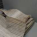 BSICPRO Bathroom Rugs and Mats Sets, 4 Piece Thick Absorbent Chenille Non Slip, Soft Shaggy Floor Mats, Machine Washable (Light Taupe, 20" x 47" Plus 16" x 24")