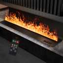 Water Vapor Fireplace Recessed Realistic Atomized Flame, Electric Fireplace with Manual Water Control and Remote Control,with 5ft Power Cord,Size: L31.5 x W7.87x H8.27 in