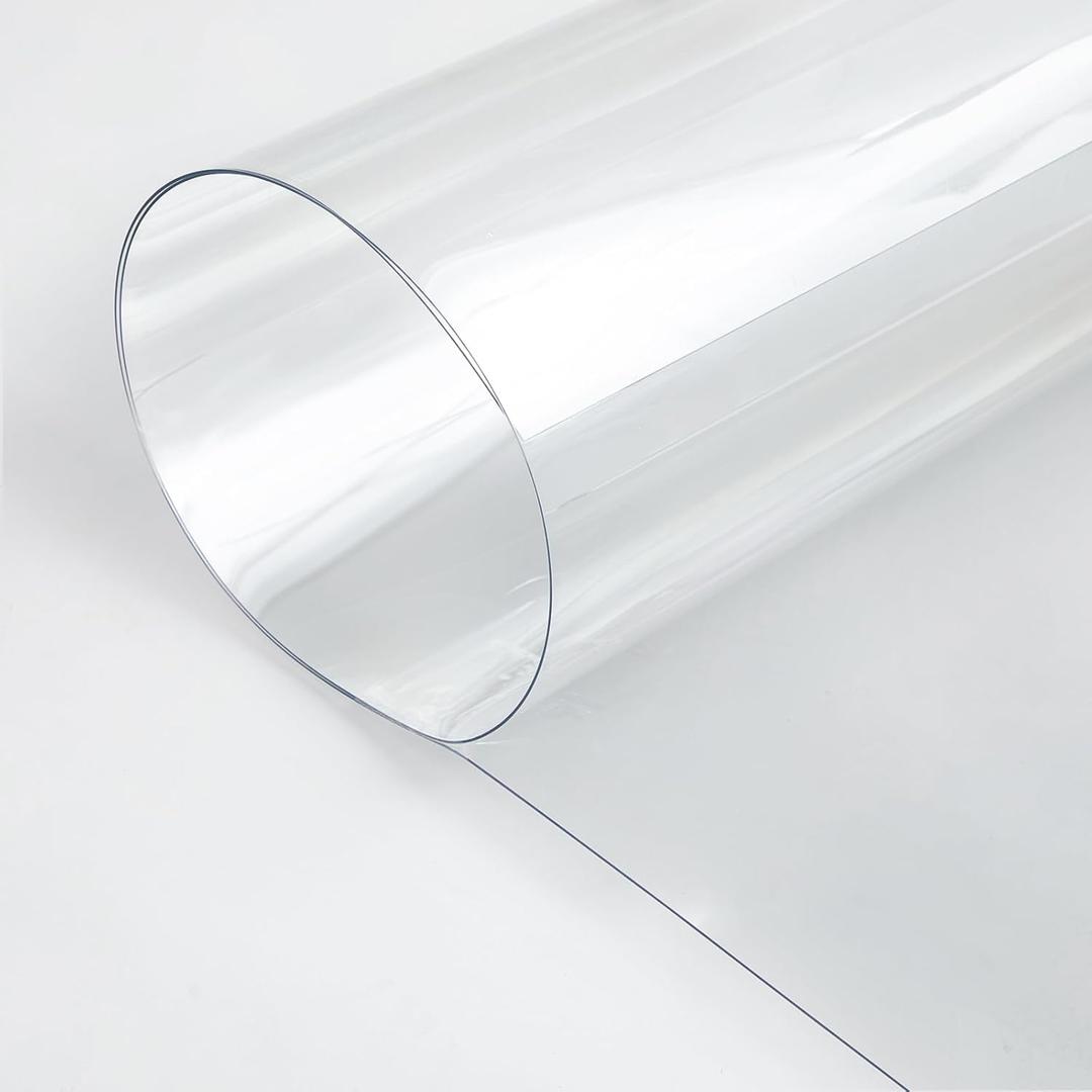 Polycarbonate Clear Plastic Sheet 1 Pcs 48" x 192" Flexible Sheet Panels with UV Coating on Both Sides for Crafts DIY Window Replacement Panes