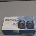 MaxGear Magnetic Pen Holder, 2 Pack Mesh Pencil Holder for Desk Storage Basket Organizer Marker Holder - Extra Strong Magnets Perfect for Locker Accessories, Refrigerator, Whiteboard, School Office