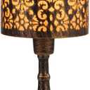 UMEXUS LED Rechargeable Cordless Table Lamp with Dimmer, Small Battery Operated Lights, Touch Nightstand Lamp, Vintage Bronze Ambient Lighting Home Living Room Side End Entryway Table Outdoor Patio (Bronze Phoenix Flowers)