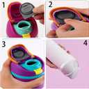 3 x 2 Pcs Leak-Proof Replacement Stopper Compatible with Owala FreeSip, Rubber Seal Replacement for Owala 19oz 24oz 32oz 40oz Bottle Mouth Cap(Grey)