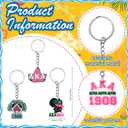 24 Pcs Alpha Kappaa Alpha Sorority Keychain, Aka Sorority Keychain Gift for Halloween Christmas Birthday