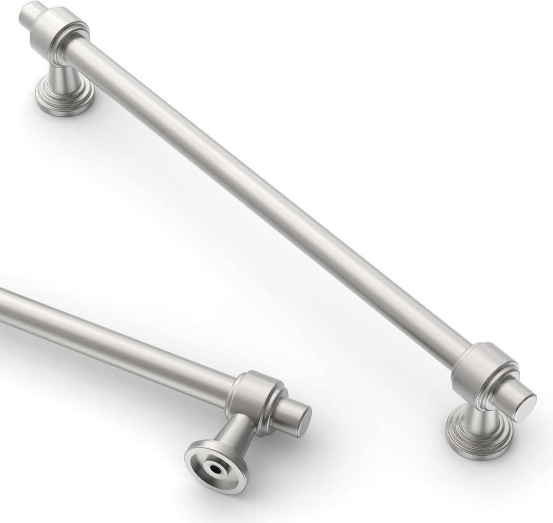 Asidrama 10 Pack 6.3 Inch(160mm) Brushed Satin Nickel Kitchen Cabinet Handles, Cabinet Pulls Kitchen Cabinet Hardware for Cupboard Drawer Pulls