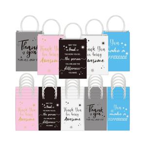 Gueevin 40 Pcs Employee Appreciation Gifts Bulk Thank You Bags CNA Gift Bags Bulk Paper Snack for Staff Teacher Team End of The Year Staff