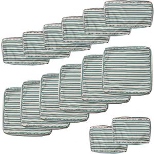 14Pcs Patio Cushion Covers Replacement Outdoor Cushion Cover with Zippers Waterproof Furniture Covers for 6-Seater Patio Furniture Sofa Couch Slipcovers Couch 3 Sizes Covers Only