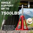 SHALL RV Stabilizer Jacks, 4-Pack Heavy Duty Aluminum Jack Stands for Travel Trailer Camper, Single Support up to 7500 Lbs, RV Leveling Screw Jack with Spare Nuts & Pads, Adjustable from 11" to 17"