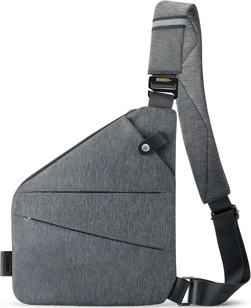 WANDER PLUS Anti Theft Crossbody Bag, Shoulder Bag Anti-theft Design for Travel, Sport, Work