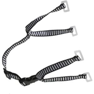 Chin Strap 4 Fixed Points Y Shape, Expandable 28cm, Universal for Safety Helmet - Black and White Color Blocking, Head from Impact