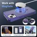 jaroco Magnetic for iPhone 13 Case, [Compatible with MagSafe][Military Grade Drop Protection][Heavy Duty Protection][Non-Slip][Shockproof] 2-Layer Durable Bumper Phone Case 6.1''-Dark Purple