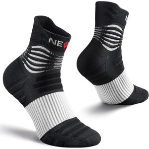 NEENCA Professional Compression Socks, Medical Athletic Ankle Socks for Injury Recovery & Pain Relief, Sports Protection, Circulation 1 Pair, 20-30 mmhg