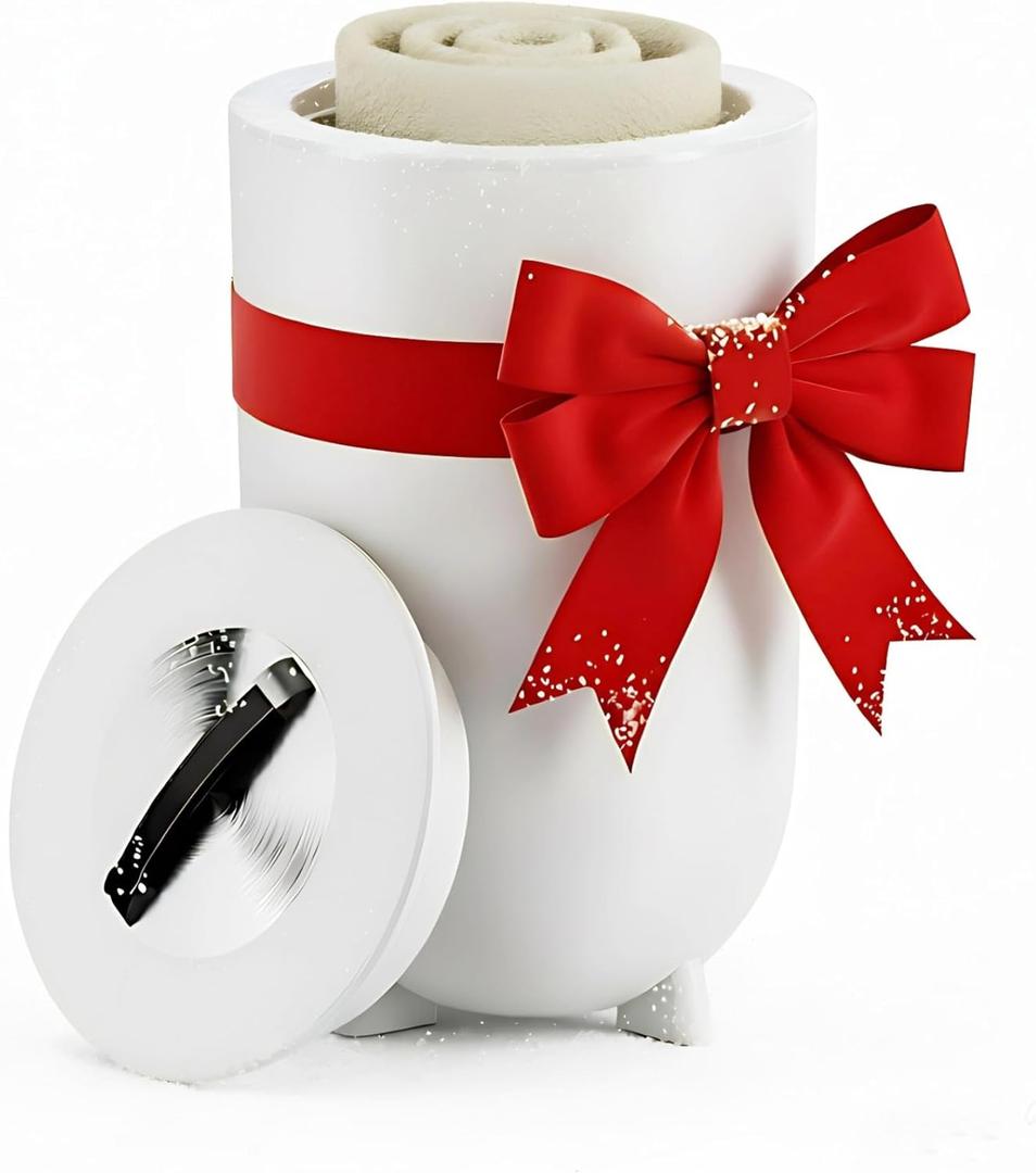 Uthfy 35L Towel Warmers for Bathroom, Aroma Tray, Auto Shut Off, Heating Timer 15/30/45/60 Min, Two 40x70 Bathrobes Blankets, PJ's, for Spa, 35L, White